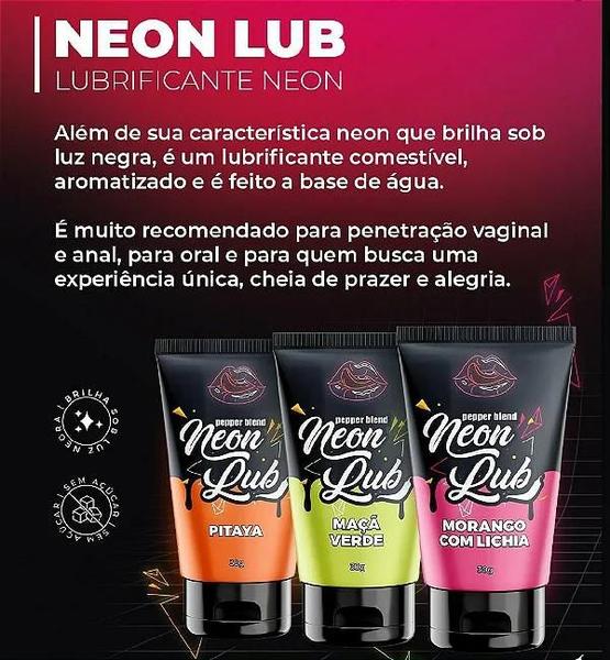 Imagem de Neon Lub Lubrificante Comestivel Brilha Em Luz Negra Pepper Blend