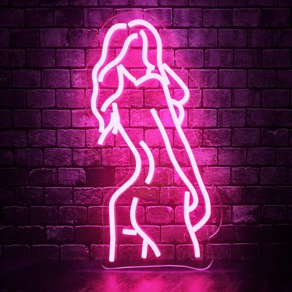 Imagem de Neon Sign Sugarneon Lady Back para decoração de parede - Brightness Adj