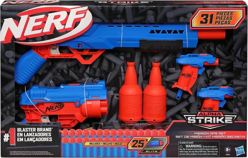 Nerf Alpha Strike Kit Missão Secreta Com 4 Lançadores - Hasbro F2556 Imagem de Nerf Alpha Strike Kit Missão Secreta Com 4 Lançadores - Hasbro F2556