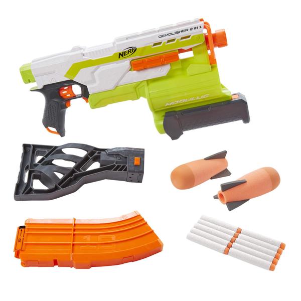 Imagem de Nerf Demolisher 2 em 1 com Motor, Inclui 10 Dardos e 2 Foguetes (Exclusivo Amazon)