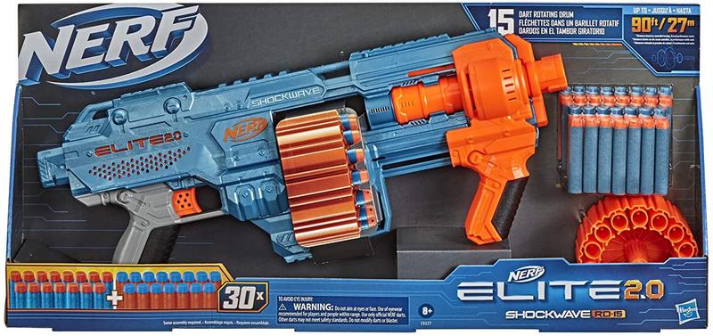 Nerf Elite 2.0 Shockwave RD-15 Com Tambor Rotativo 15 Dardos Imagem de Nerf Elite 2.0 Shockwave RD-15 Com Tambor Rotativo 15 Dardos