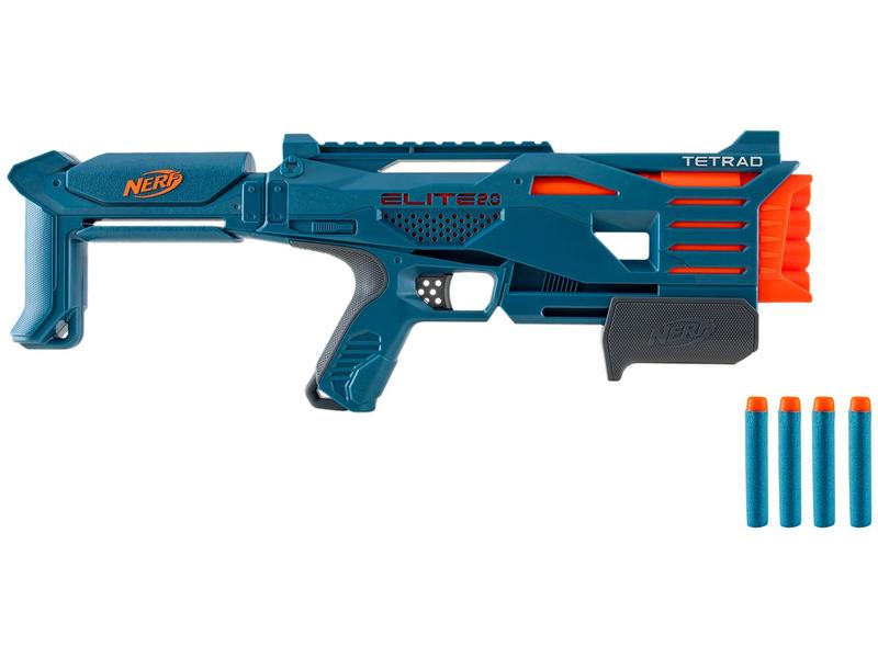 Imagem de Nerf Elite 2.0 Tetrad QS-4 Hasbro 5 Peças