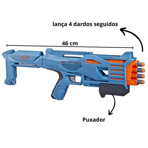 Nerf elite 2.0 tetrad qs4 hasbro f5026 Imagem de Nerf elite 2.0 tetrad qs4 hasbro f5026