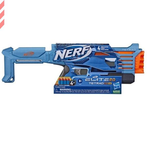 Nerf elite 2.0 tetrad qs4 hasbro f5026 Imagem de Nerf elite 2.0 tetrad qs4 hasbro f5026