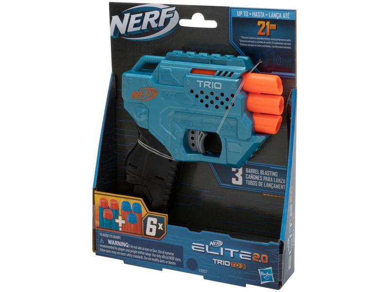 Imagem de Nerf Elite 2.0 Trio TD-3 Hasbro 7 Peças  - com Acessórios