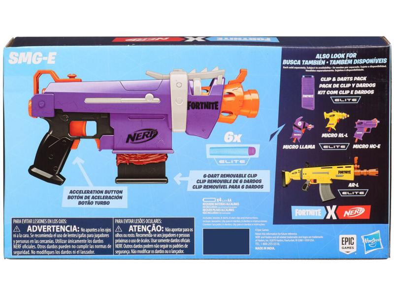 Imagem de Nerf Fortnite SMG-E Hasbro 7 Peças - com Acessórios