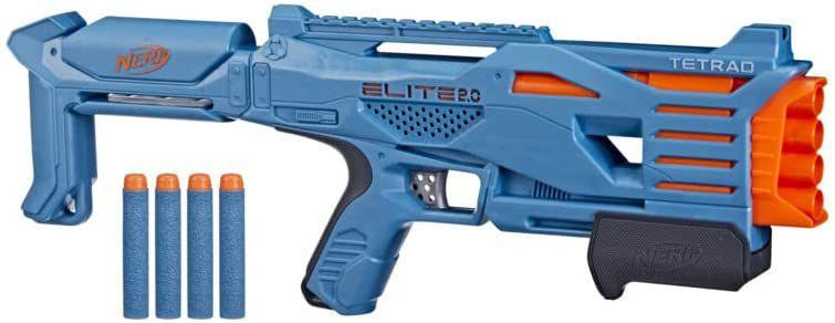 Nerf Lança Dardos Elite 2.0 Tetrad Qs-4 Hasbro F5026 Imagem de Nerf Lança Dardos Elite 2.0 Tetrad Qs-4 Hasbro F5026