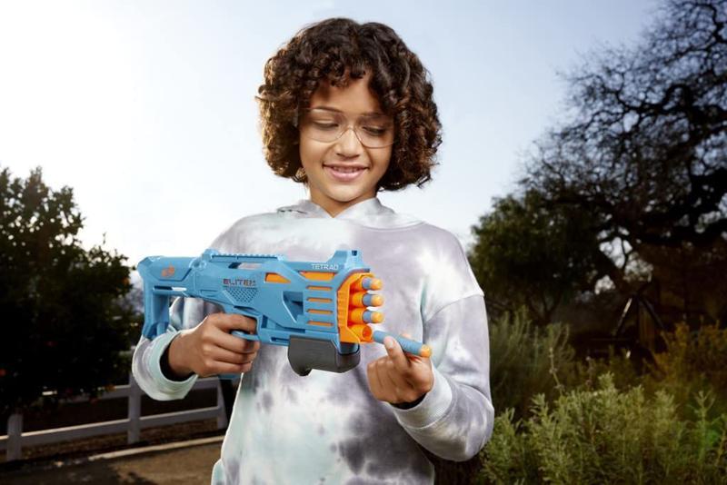 Nerf Lança Dardos Elite 2.0 Tetrad Qs-4 Hasbro F5026 Imagem de Nerf Lança Dardos Elite 2.0 Tetrad Qs-4 Hasbro F5026