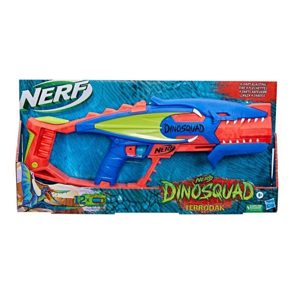 Imagem de Nerf Lançador DinoSquad Terrodak Azul e Laranja 12 dardos