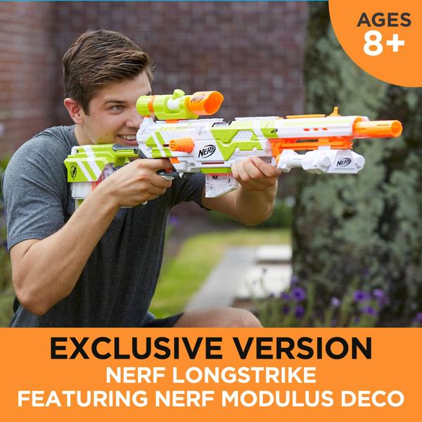 Nerf Longstrike Modulus - 18 Dardos Elite e 3 Clips de 6 Dardos (Amazon Exclusivo) Imagem de Nerf Longstrike Modulus - 18 Dardos Elite e 3 Clips de 6 Dardos (Amazon Exclusivo)
