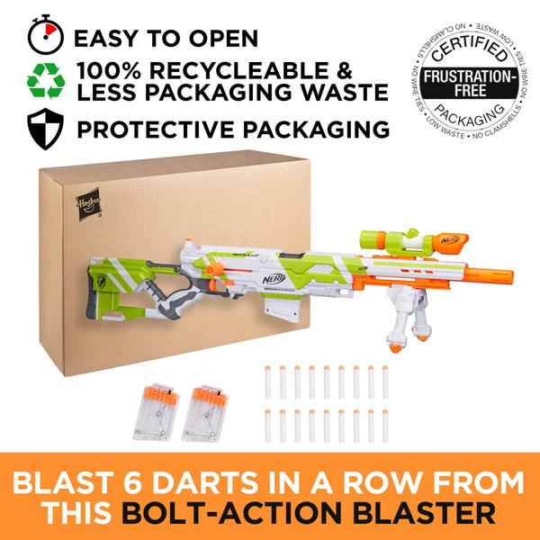 Nerf Longstrike Modulus - 18 Dardos Elite e 3 Clips de 6 Dardos (Amazon Exclusivo) Imagem de Nerf Longstrike Modulus - 18 Dardos Elite e 3 Clips de 6 Dardos (Amazon Exclusivo)