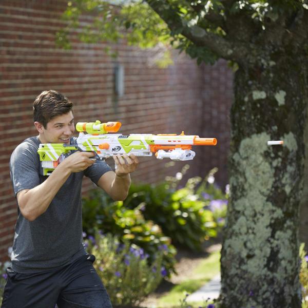 Nerf Longstrike Modulus - 18 Dardos Elite e 3 Clips de 6 Dardos (Amazon Exclusivo) Imagem de Nerf Longstrike Modulus - 18 Dardos Elite e 3 Clips de 6 Dardos (Amazon Exclusivo)