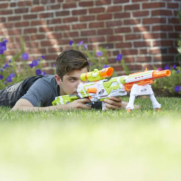 Nerf Longstrike Modulus - 18 Dardos Elite e 3 Clips de 6 Dardos (Amazon Exclusivo) Imagem de Nerf Longstrike Modulus - 18 Dardos Elite e 3 Clips de 6 Dardos (Amazon Exclusivo)