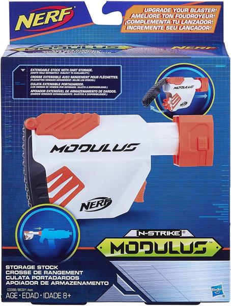 Nerf N-Strike Modulus Estoque de Armazenamento Blaster Extensível - Hasbro Imagem de Nerf N-Strike Modulus Estoque de Armazenamento Blaster Extensível