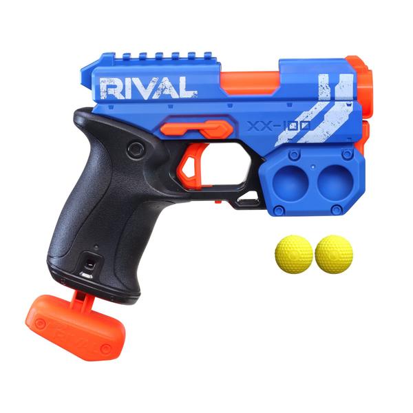 Imagem de NERF Rival Knockout XX-100 Blaster - Armazenamento redondo, velocidade de 90 FPS, carga de culatra - inclui 2 rodadas oficiais rivais - Team Blue