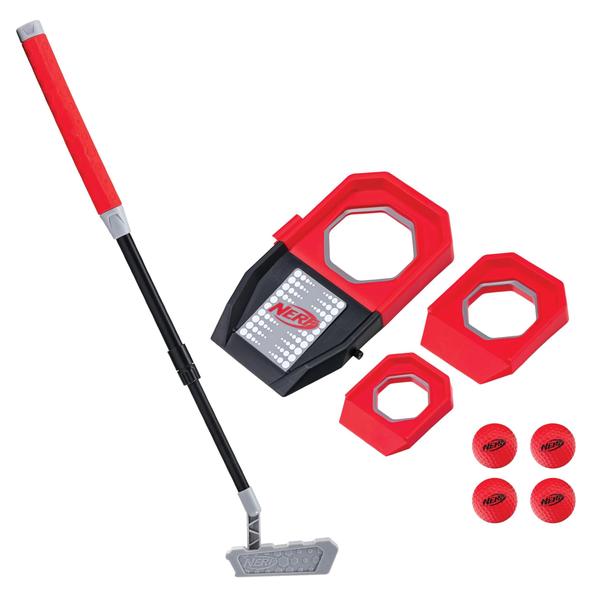 Imagem de NERF Trick Shot Golf Set - Indoor & Outdoor Putting Trick Shot Kids Golf Set - Inclui Putter, Bolas, Rampa & Copas - All-in-One Golf Set para crianças