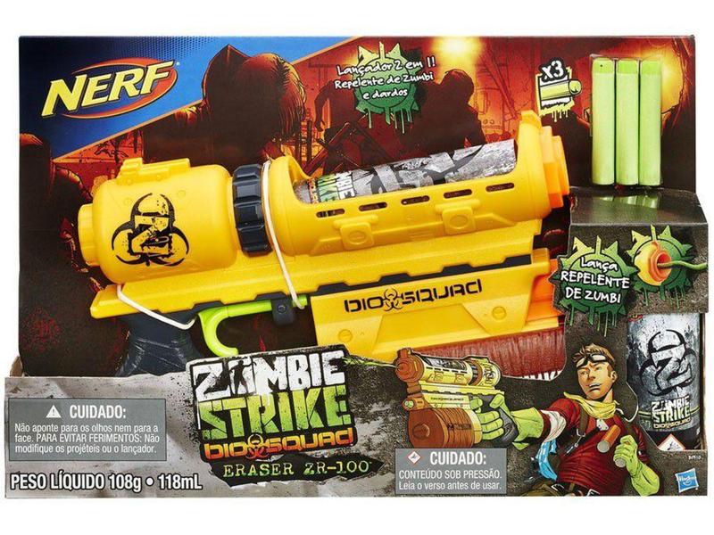 Imagem de Nerf Zombie Strike Biosquad com 3 Dardos  - 1 Refil de Repelente - Hasbro