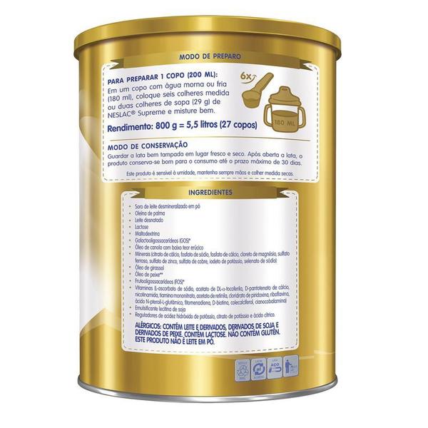 Imagem de Neslac Supreme composto Lácteo Infantil Nestlé Lata 800g