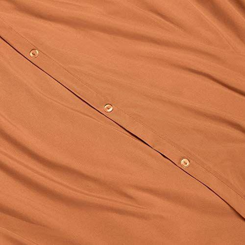 Imagem de Nestl Rust Duvet Capa King Size - Soft King Duvet Cover Set, 3 Peças Capas de edredom king escovado duplo com fechamento de botão, 1 capa de edredom king size 104x90 polegadas e 2 travesseiro shams