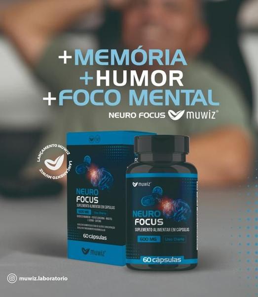 Imagem de Neuro Focus Nootrópico 600mg 60 cápsulas Muwiz