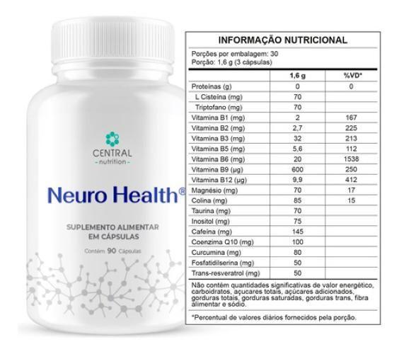 Imagem de Neuro Health - 90 cápsulas - Central Nutrition