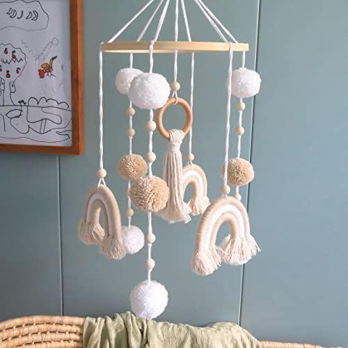 Imagem de Neutro Boho Rainbow Baby Mobile para Berço Móvel Berçário DéCor