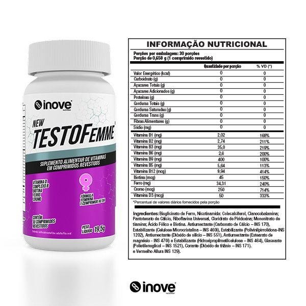 Imagem de New Testofemme 2un 30caps Ganhe 01 All Clean Inove Nutrition