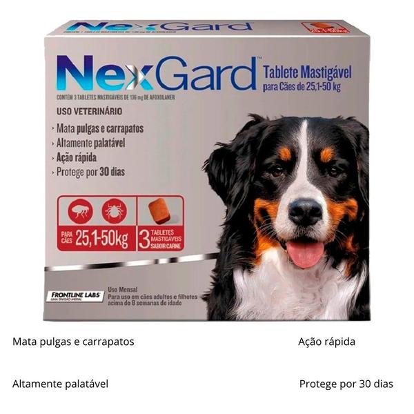 Imagem de Nexgard 25,1 A 50Kg Combo 3UNID