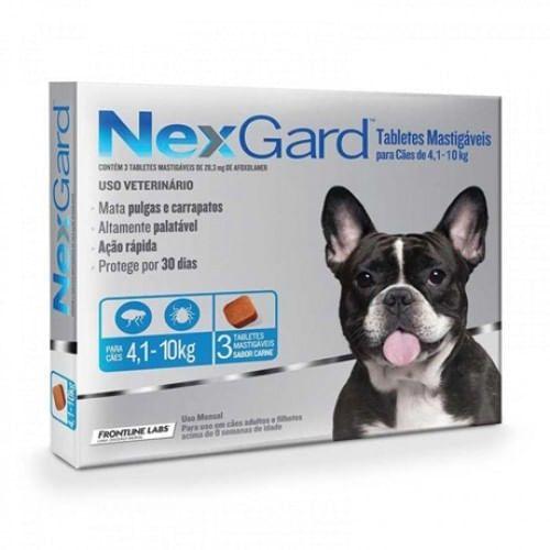 Imagem de NexGard 28,3 mg Anti Pulgas para Cães de 4,1 a 10 Kgs - 3 Tabletes