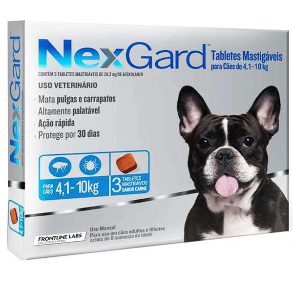 Imagem de Nexgard Antipulgas e Carrapatos 4,1-10Kg - 3 Tabletes