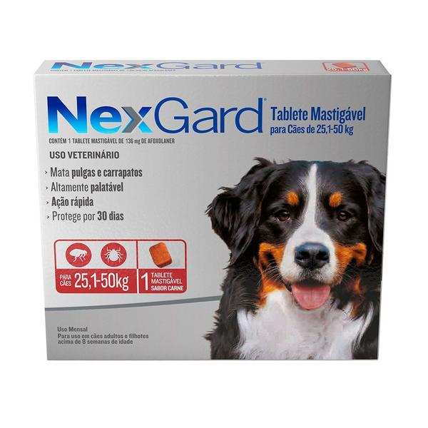 Imagem de Nexgard Antipulgas E Carrapatos Cães 25,1 A 50kg