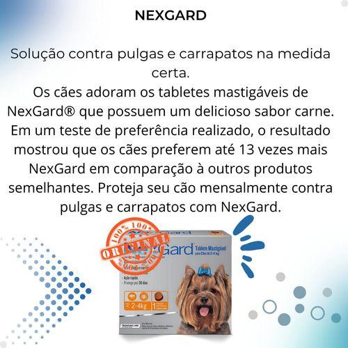 Imagem de Nexgard  Antipulgas E Carrapatos Para Cães 2 A 4kg