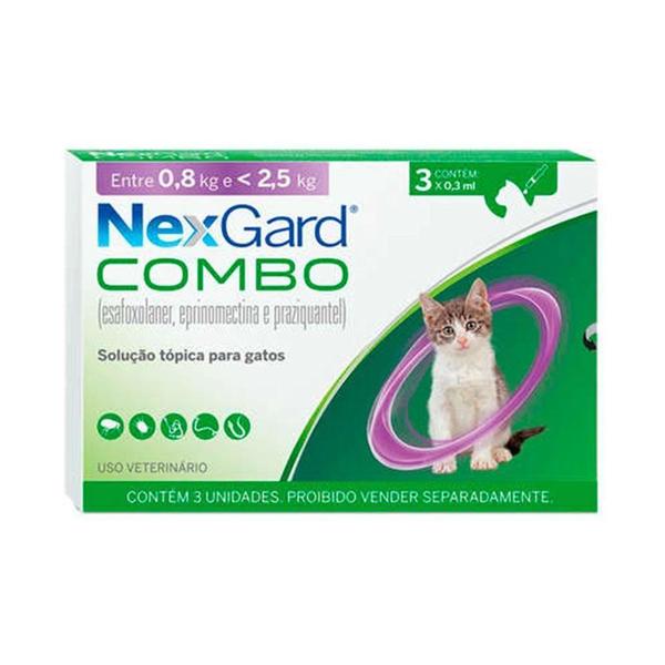 Imagem de Nexgard Combo Antipulgas, Sarna E Vermífugo Gatos Até 2,5Kg - Boehringer ingelheim