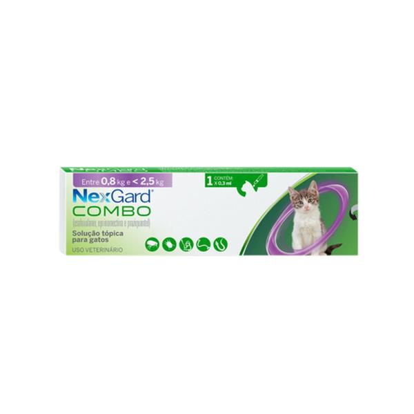 Imagem de Nexgard Combo Antipulgas, Sarna e Vermífugo para Gatos até 2,5 kg 1 aplicador