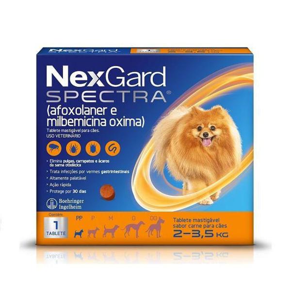 Imagem de NexGard Spectra Antipulgas e Carrapatos Para Cães de 2 a 3,5kg - Boehringer Ingelheim