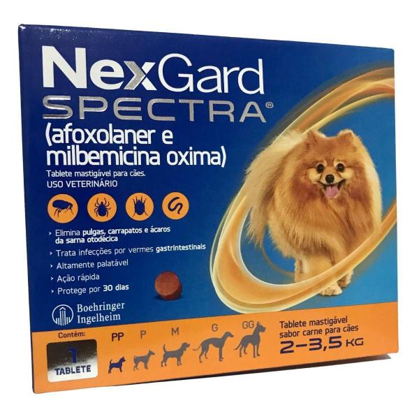 Imagem de Nexgard Spectra Antipulgas E Vermífugo Cães 2 A 3,5 Kg 1 Cp