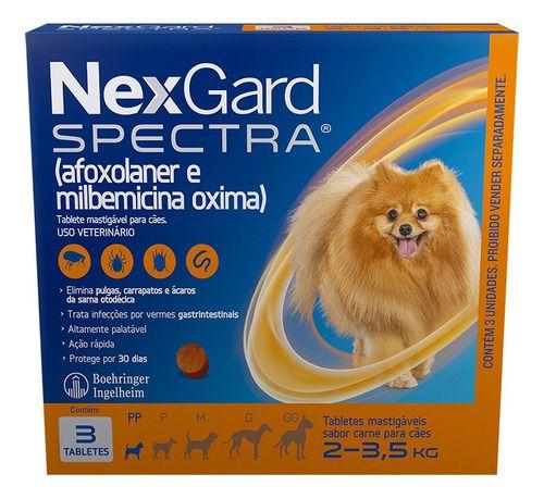 Imagem de Nexgard Spectra Com 3 Para Cães De 2 A 3,5kg - Pp