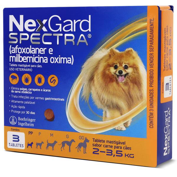 Imagem de Nexgard Spectra Com 3 Para Cães De 2 A 3,5kg