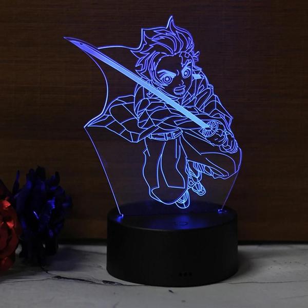 Imagem de Nezuko Kamado LED Night Light Kimetsu No Yaiba Decoração De Quarto Lâmpada 3D Demon Slayer Presente