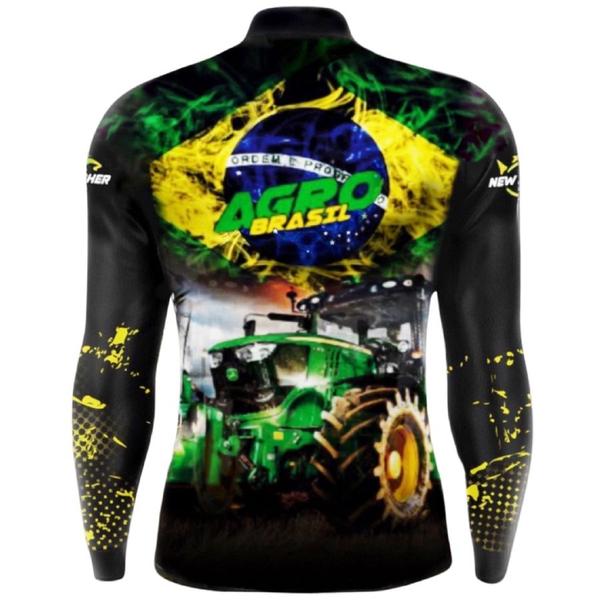 Imagem de NF26M - Camisa Camiseta Blusa de Pesca Masculina New Fisher Agro - com proteção UV