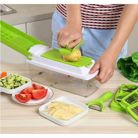 Imagem de Nicer Dicer Plus Cortador Fatiador Legumes Verduras Frutas 7 em 1