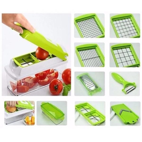 Imagem de Nicer Dicer Plus Fatiador Cortador Frutas Verduras Legumes 7 em 1 Envio Imediato