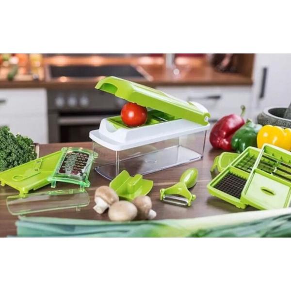 Imagem de Nicer Dicer Plus Fatiador Cortador Frutas Verduras Legumes 7 em 1 Envio Imediato