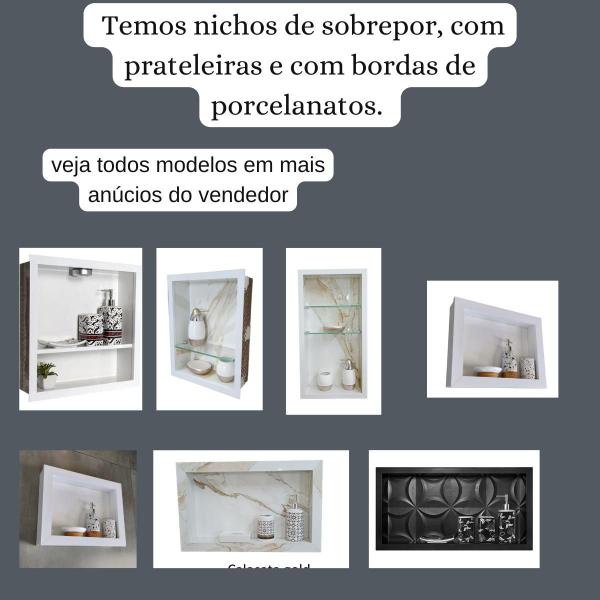 Imagem de Nicho Banheiro Porcelanato  30x50x(9) 9cm profundidade