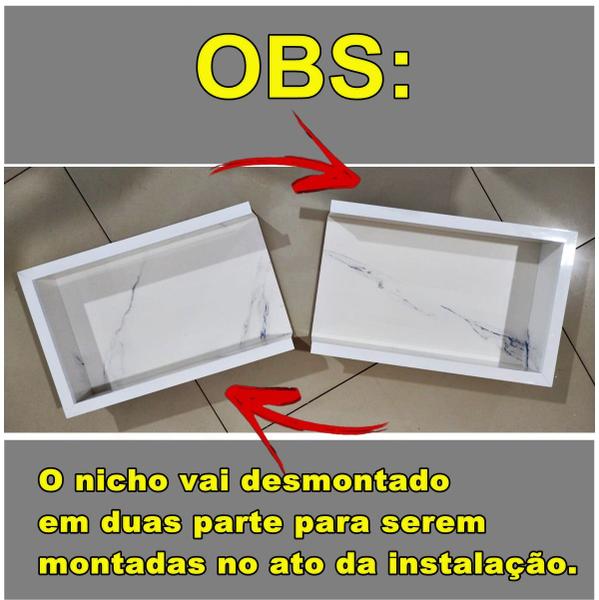 Nicho Box Banheiro 100x30x10 Sicilia - Belo Nicho Imagem de Nicho Box Banheiro 100x30x10 Sicilia