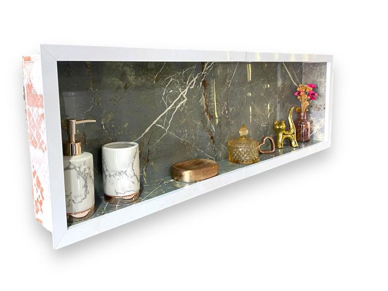Nicho Box Banheiro 100x30x10 Sicilia - Belo Nicho Imagem de Nicho Box Banheiro 100x30x10 Sicilia