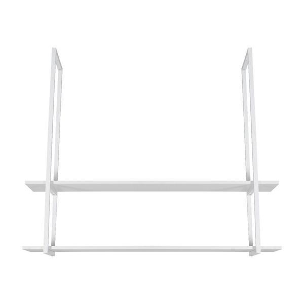 Nicho Branco Prateleira Suspensa Teto Banheiro Branca 60cm - MetalCromo Imagem de Nicho Branco Prateleira Suspensa Teto Banheiro Branca 60cm