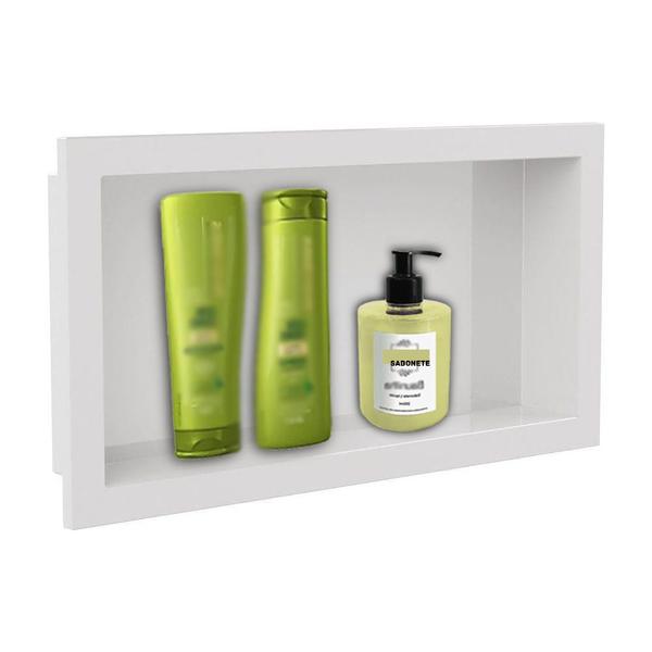 Nicho de Parede Plástico 30x60 Cm Branco - SMART PRODUCT Imagem de Nicho de Parede Plástico 30x60 Cm Branco