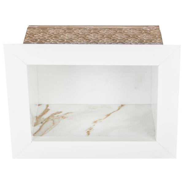 Nicho Em Porcelanato Para Banheiro - kit com 3 peças (Calacata) - Incompany Home Imagem de Nicho Em Porcelanato Para Banheiro - kit com 3 peças (Calacata)