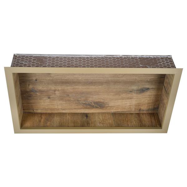 Nicho Em Porcelanato Para Banheiro - kit com 3 peças (Madeirado) - Incompany Imagem de Nicho Em Porcelanato Para Banheiro - kit com 3 peças (Madeirado)